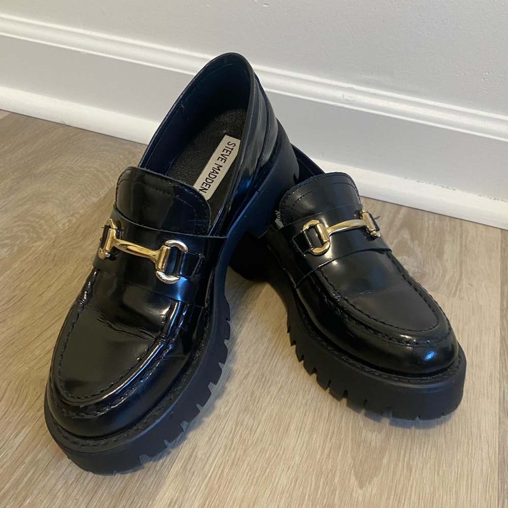 Steve Madden Lando Black Leather